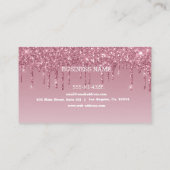 Aangepast roze strooisel visitekaartje (Achterkant)