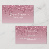 Aangepast roze strooisel visitekaartje (Voorkant / Achterkant)