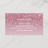 Aangepast roze strooisel visitekaartje (Achterkant)