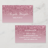 Aangepast roze strooisel visitekaartje (Voorkant / Achterkant)