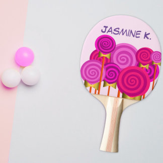 Aangepast roze tafeltennisbatje