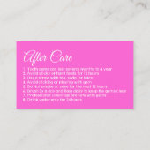 Aangepast roze tandwiel na zorg visitekaartje (Achterkant)