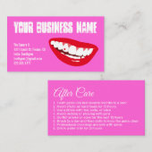 Aangepast roze tandwiel na zorg visitekaartje (Voorkant / Achterkant)