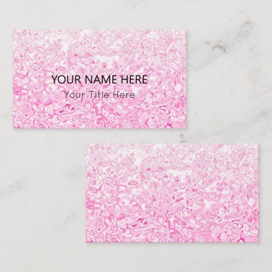 Aangepast roze textuur Visitekaartje (Voorkant / Achterkant)