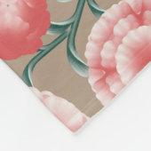  aangepast roze ventilator Plant patroon Fleece Deken (Hoek)