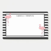 Aangepast roze ventilatoren zwart-wit strippatroon post-it® notes (Voorkant)
