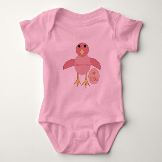 Aangepast roze vogelgrieksteen T-Shirt (Voorkant)
