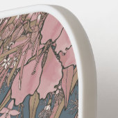 Aangepast Roze Wilde Struik Bloem Boeket Pickleball Paddle (Links Detail)