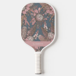 Aangepast Roze Wilde Struik Bloem Boeket Pickleball Paddle