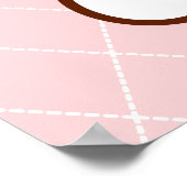 Aangepast roze winkelbord afdrukken poster (Hoek)