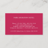 Aangepast Roze Wit Rood Sinaasappel Wave Monogram Visitekaartje (Achterkant)