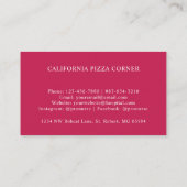 Aangepast Roze Wit Rood Sinaasappel Wave Monogram Visitekaartje (Achterkant)