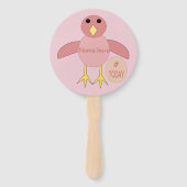 Aangepast roze zand meisje van 100 jaar handwaaier (Voorkant)