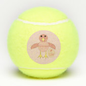 Aangepast roze zondagskaartje tennisballen (Achterkant)