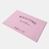 Aangepast roze zwarte moderne reserveopening deurmat (Schuin)