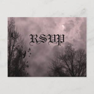 Aangepast RSVP-Briefkaart met aangepast Sky Red Mi Uitnodiging Briefkaart