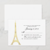 Aangepast RSVP-systeem voor goudweddenschap met de RSVP Kaartje (Voorkant / Achterkant)