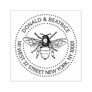 Aangepast Rubber, Adresstempel, Bijenstempel, Buzz Rubberstempel