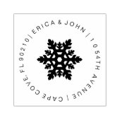 Aangepast rubberen stempel voor adres, sneeuwvlok (Afrduk)