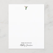 Aangepast, ruby-throated Hummingbird Note Paper (Voorkant)