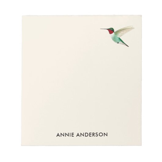 Aangepast, ruby-thromingbird Blocnote (Voorkant)