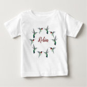 Aangepast ruby-thromingvogels Baby T-Shirt (Voorkant)