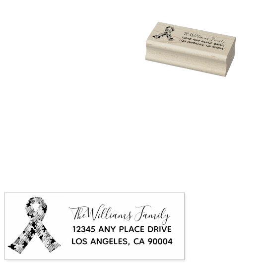 Aangepast ruchtbaarheidslabel voor autisme rubberstempel (Gestempeld)