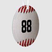 Aangepast Rugnummer Baseball Speler Ontwerp Ornament (voorkant)