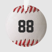 Aangepast Rugnummer Baseball Speler Ontwerp Ornament (voorkant)