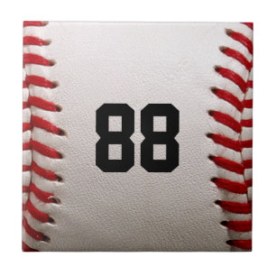 Aangepast Rugnummer Baseball Speler Ontwerp Tegeltje