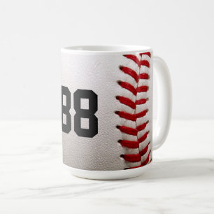 Aangepast rugnummer Baseballspeler ontwerp Koffiemok