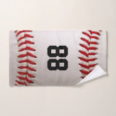 Aangepast rugnummer honkbalspeler ontwerp handdoek (Handdoek)
