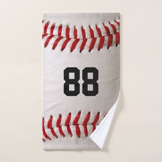 Aangepast rugnummer honkbalspeler ontwerp handdoek (Handdoek)