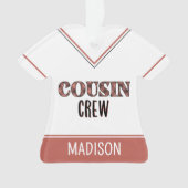 Aangepast ruitpatroon neef crew neef squad ornament (voorkant)