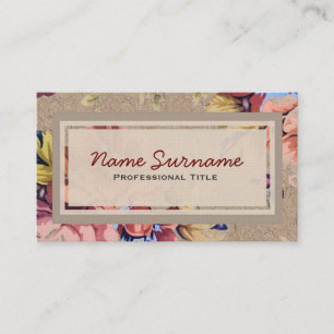 Aangepast  Rustic Floral Visitekaartje