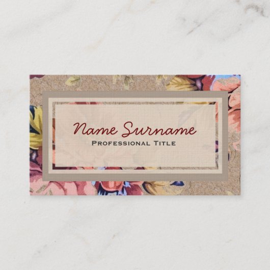 Aangepast  Rustic Floral Visitekaartje (Voorkant)