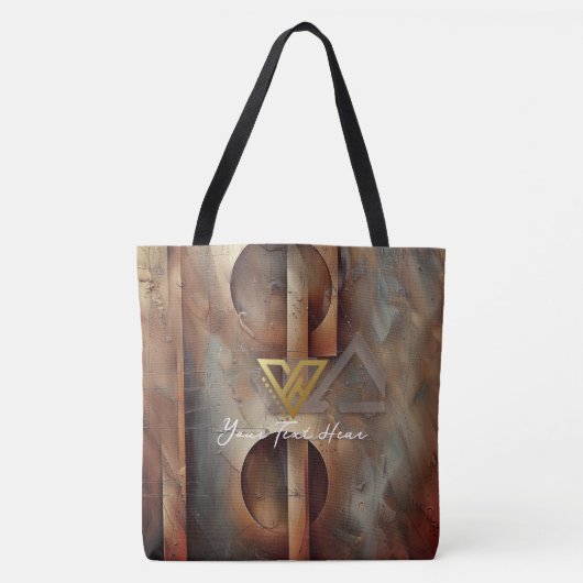 Aangepast: Rustiek Abstract Tas (Voorkant)