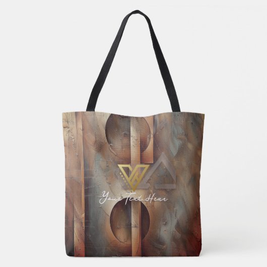 Aangepast: Rustiek Abstract Tas (Achterkant)