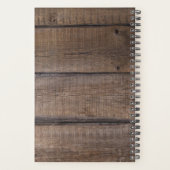 Aangepast Rustiek Monogram Script Afsprakenboek Planner (Achterkant)