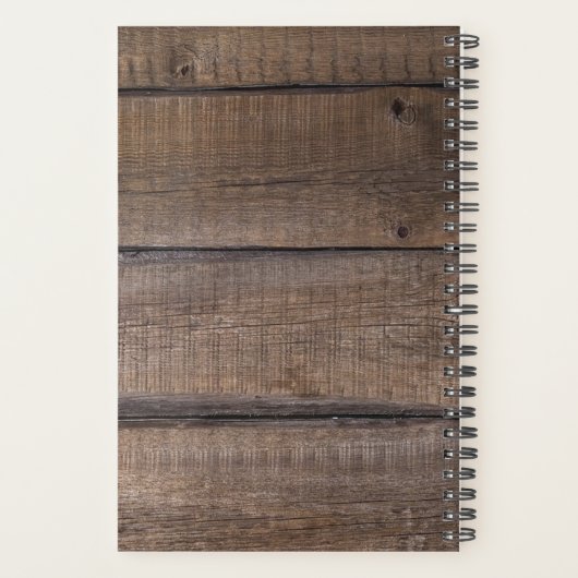 Aangepast Rustiek Monogram Script Afsprakenboek Planner (Achterkant)