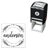 Aangepast rustiek penseelscript familie retouradre  zelfinktende stempel (In situ)