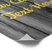 Aangepast Rustiek Zonnebloem Jubileum Feestbord Poster (Hoek)