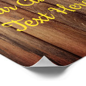 Aangepast rustiek zonnebloem jubileumfeest bord poster (Hoek)