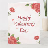 Aangepast Rustieke Bloem Glanzend & Trendy Valenti Kaart (Voorkant)