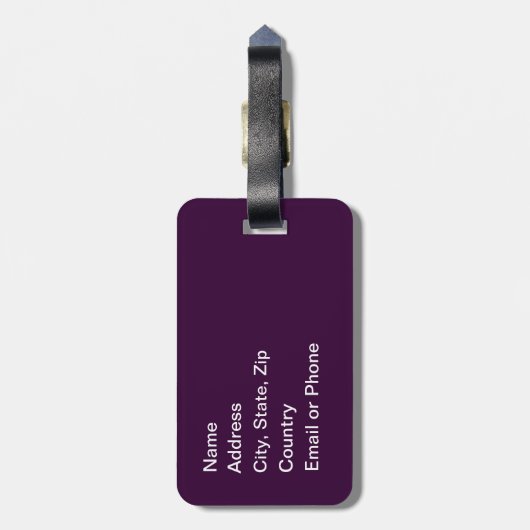 Aangepast rustig reizen op Premium Bagagelabel (Achterkant verticaal)