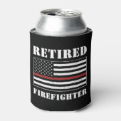 Aangepast ruw brandweerapparaat met dunne rode lij blikjeskoeler (Blikje Voorkant)