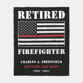 Aangepast ruw brandweerapparaat met rode lijn fleece deken (Voorkant)