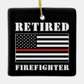 Aangepast ruw brandweerapparaat met rode lijn keramisch ornament (Voorkant)