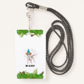Aangepast Safari Oerwoud Zoo Birthday Party Pass F Badge (Achterkant met draagriem)