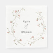Aangepast sage en blush Bohemian Wedding Napkin Servet (Voorkant)